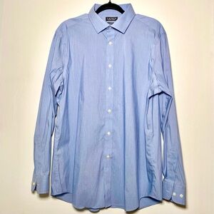 Lauren Ralph Lauren Men’s Light Blue Dress Shirt Slim Fit Performance Stretch XL